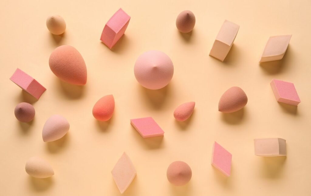 photo of different makeup sponges
